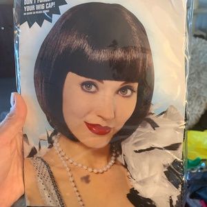 Black Short Hair Flapper Wig